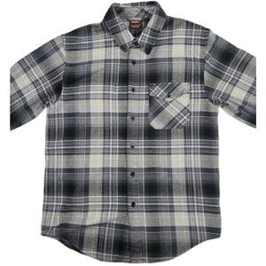Nike 6.0 flannel button Up Long Sleeve Shirt Gray Mens Small